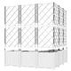 Градинска саксия с решетка бяла 120x120x143 см полипропилен