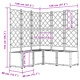 Градинска саксия с решетка бяла 120x120x143 см полипропилен