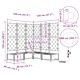 Градински саксии с напоителна система 5 броя Бяло 120x120x126 см Стомана