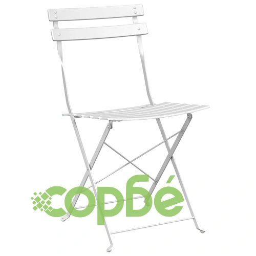 Сгъваем бистро комплект 3 части от стомана 50x50x71 см бял ➤ топ цена ➤ sorbe.bg