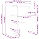 Дъска за писане бяла и сива 120x45x118.5 см от инженерно дърво с рафтове