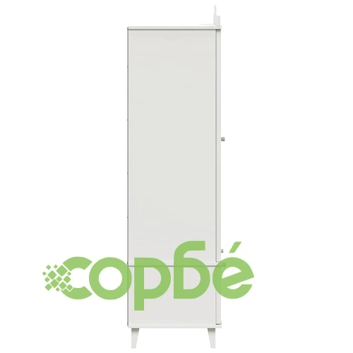 Гардероб с дъска за записки и чекмедже - бяло инженерно дърво 90x45x165 см ➤ топ цена ➤ sorbe.bg