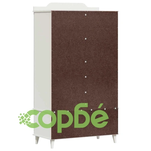 Гардероб с дъска за записки и чекмедже - бяло инженерно дърво 90x45x165 см ➤ топ цена ➤ sorbe.bg