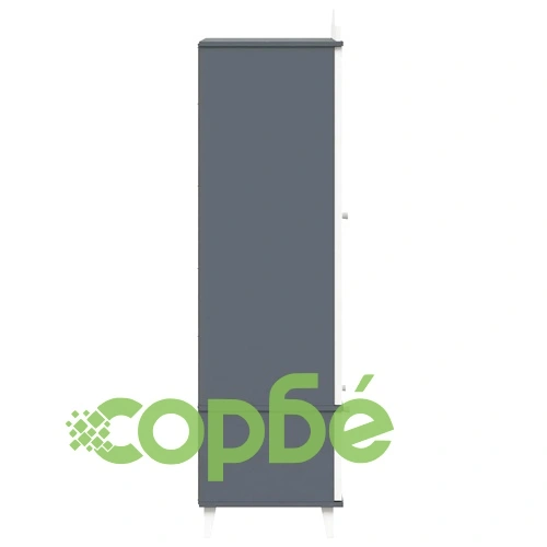 Гардероб с дъска за записки 90x45x180 см сиво и бяло инженерно дърво ➤ топ цена ➤ sorbe.bg