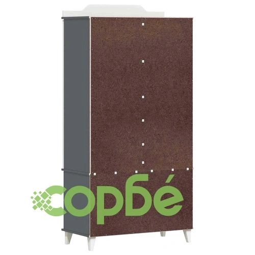 Гардероб с дъска за записки 90x45x180 см сиво и бяло инженерно дърво ➤ топ цена ➤ sorbe.bg