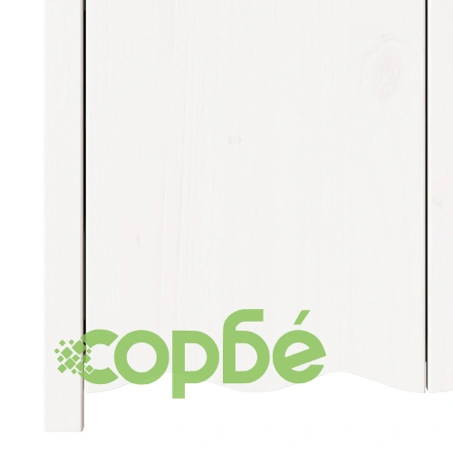 Шкаф DRAMMEN от масивна борова дървесина, бял, 79x43x75,5 см ➤ топ цена ➤ sorbe.bg