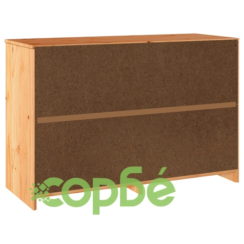 Комод ДРАММЕН 111x43x73,5 см от Масивна Борова Дървесина в Бежов Цвят ➤ топ цена ➤ sorbe.bg