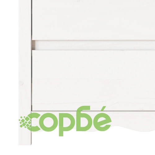 Шкаф за дрехи ДРАММЕН от масивен бор - бял цвят, 111x43x73,5 см ➤ топ цена ➤ sorbe.bg