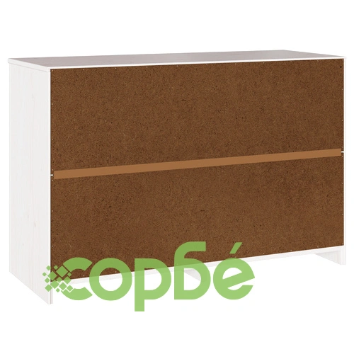 Шкаф за дрехи ДРАММЕН от масивен бор - бял цвят, 111x43x73,5 см ➤ топ цена ➤ sorbe.bg