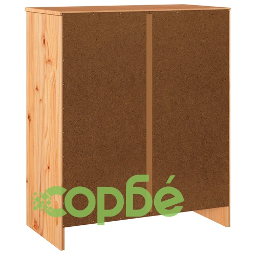 Шкафче за прибори ДРАММЕН 76,5x40x91 см от масивно борово дърво ➤ топ цена ➤ sorbe.bg