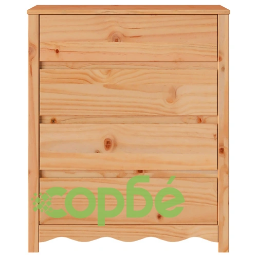 Шкафче за прибори ДРАММЕН 76,5x40x91 см от масивно борово дърво ➤ топ цена ➤ sorbe.bg