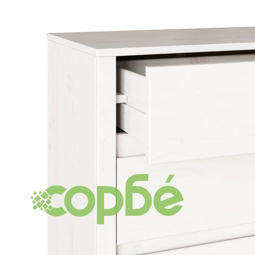 Комод ДРАММЕН Бял 76,5x40x91 см от Масивна Борова Дървесина ➤ топ цена ➤ sorbe.bg