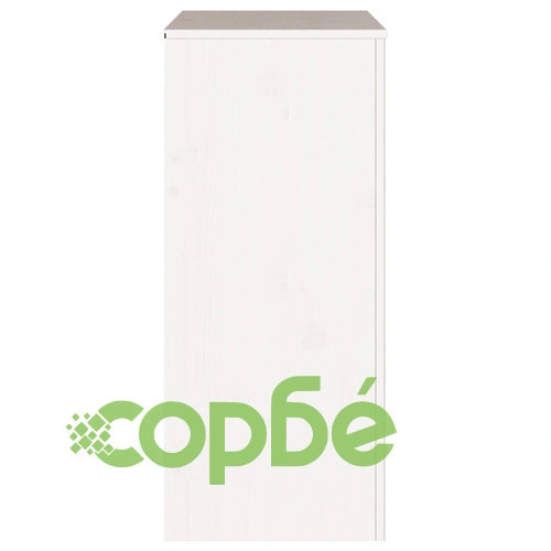 Комод ДРАММЕН Бял 76,5x40x91 см от Масивна Борова Дървесина ➤ топ цена ➤ sorbe.bg