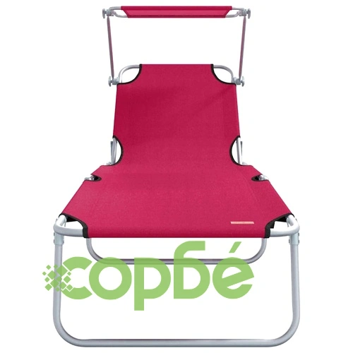 Комплект сгъваеми шезлонги 2 броя червени 58 x 188 x 77 см текстил Oxford 600D ➤ топ цена ➤ sorbe.bg