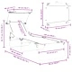 Комплект сгъваеми шезлонги 2 броя сив 58x188x77см текстил 600D Oxford