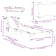 Комплект 2 броя сгъваеми шезлонга с тента син 600D Oxford текстил 56x190x81см