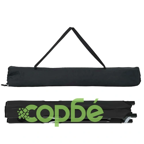 Сгъваеми къмпинг легла 2 бр. черни 206x73x45 см оксфордска тъкан ➤ топ цена ➤ sorbe.bg