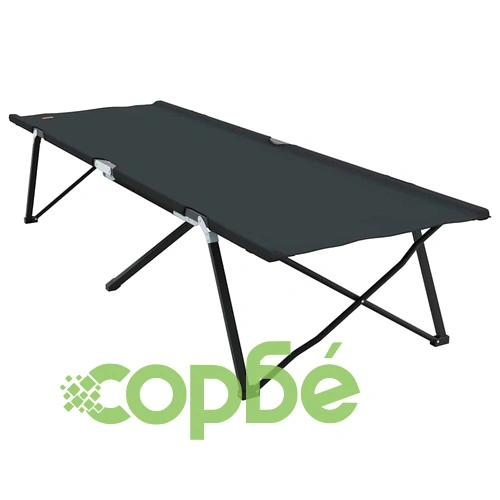 Сгъваеми къмпинг легла 2 бр. черни 206x73x45 см оксфордска тъкан ➤ топ цена ➤ sorbe.bg
