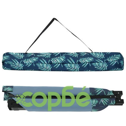 Сгъваеми къмпинг легла 2 бр. с чанта за пренасяне - листен десен 600D оксфордска тъкан ➤ топ цена ➤ sorbe.bg