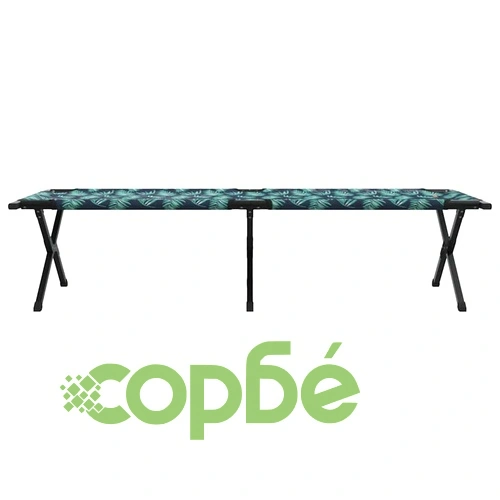 Сгъваеми къмпинг легла 2 бр. с чанта за пренасяне - листен десен 600D оксфордска тъкан ➤ топ цена ➤ sorbe.bg