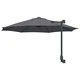 Градински чадър Антрацит от полиестер и стомана, 248 x 248 x 148 см