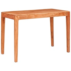 Трапезна маса от акациево дърво 110x55x76 см кафяв цвят