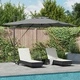Плажен чадър Roma 286 x 285 x 270 см с LED осветление - алуминиев