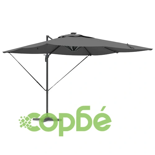 Плажен чадър Roma 286 x 285 x 270 см с LED осветление - алуминиев ➤ топ цена ➤ sorbe.bg