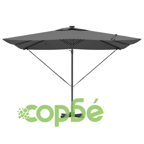 Плажен чадър Roma 286 x 285 x 270 см с LED осветление - алуминиев ➤ топ цена ➤ sorbe.bg