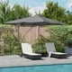Кантилеверен чадър Roma с LED осветление антрацит и черен 352x251x265 см алуминий