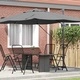 Кантилеверен чадър Рома антрацит и черен 352x251x260 см алуминий