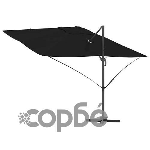 Кантилеверен чадър Рома черен 352x251x260 см алуминий полиестер на топ цена от sorbe.bg Кантилеверен чадър Рома черен 352x251x260 см алуминий полиестер ➤ топ цена ➤ sorbe.bg