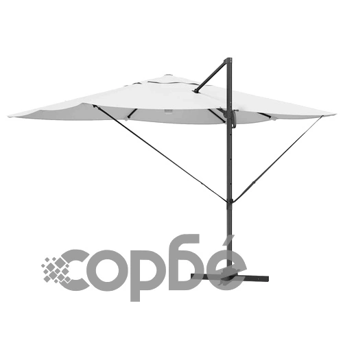 Кантилеверен чадър Рома с LED осветление 352x251x265 см полиестер алуминий ➤ топ цена ➤ sorbe.bg