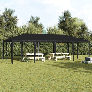 Парти шатра антрацит и бяло 800x400x266 см полиестер стомана