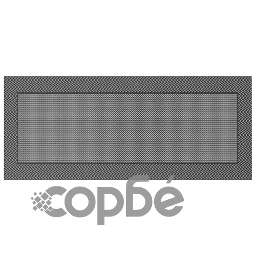 Външен килим ARAKIL черно и сиво 250x600 см полипропилен ➤ топ цена ➤ sorbe.bg