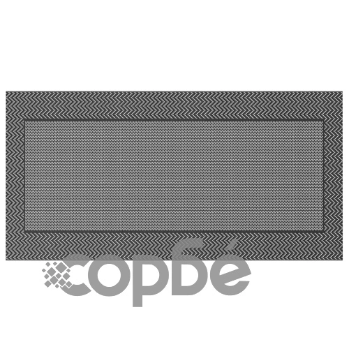 Външен килим ARAKIL черно и сиво 300x600 см полипропилен ➤ топ цена ➤ sorbe.bg