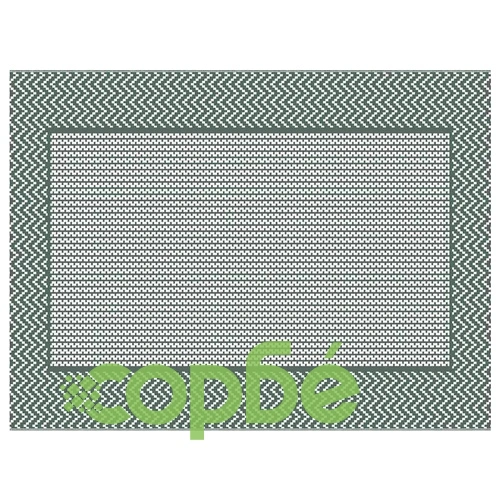 Външен килим ARAKIL зелен и бял 300x400 см полипропилен ➤ топ цена ➤ sorbe.bg
