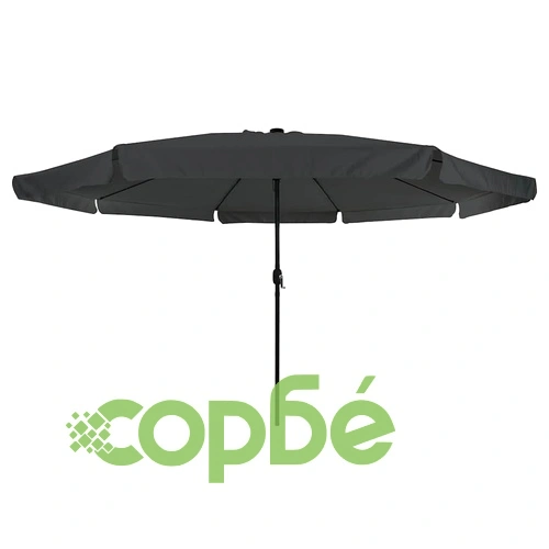 Градински парасол с LED осветление 395x245 см антрацит и черен ➤ топ цена ➤ sorbe.bg