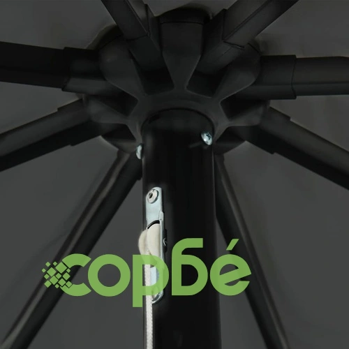Градински парасол с LED осветление 395x245 см антрацит и черен ➤ топ цена ➤ sorbe.bg