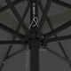 Градински парасол с LED осветление 295x295x245 см антрацит и черен
