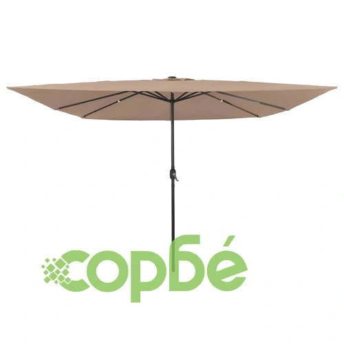 Градински парасол с LED осветление 295x295x245 см Таупе и Черно ➤ топ цена ➤ sorbe.bg