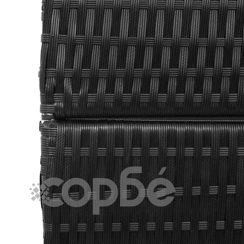 Пространствен разделител от полиратан, 3 панела, сгъваем, черен, 146x180 см ➤ топ цена ➤ sorbe.bg