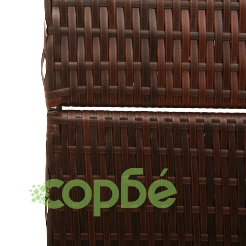 Разделител за стая 3 панела сгъваем кафяв 146x180 см от полиратан ➤ топ цена ➤ sorbe.bg