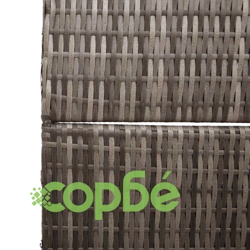 Сгъваем разделител за стая от полиратан сив 147x180 см ➤ топ цена ➤ sorbe.bg