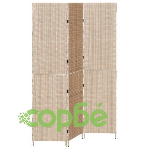 Дървен Сгъваем Параван за Стая в Бежов Цвят - Голям Декоративен Разделител ➤ топ цена ➤ sorbe.bg