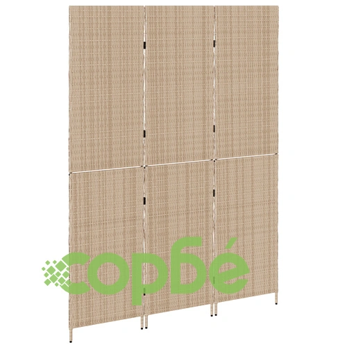 Дървен Сгъваем Параван за Стая в Бежов Цвят - Голям Декоративен Разделител ➤ топ цена ➤ sorbe.bg