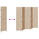 Разделител за стая от натурално дърво - 5-панелен сгъваем параван в бежов цвят, 180 см