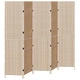 Разделител за стая от натурално дърво - 5-панелен сгъваем параван в бежов цвят, 180 см
