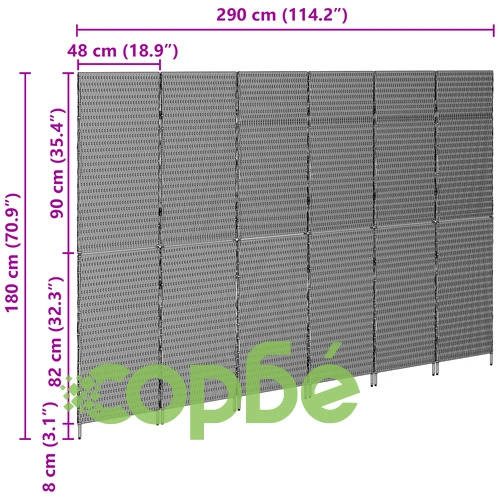 Дървен сгъваем параван за стая - Бежов, 180 см, 6 панела ➤ топ цена ➤ sorbe.bg