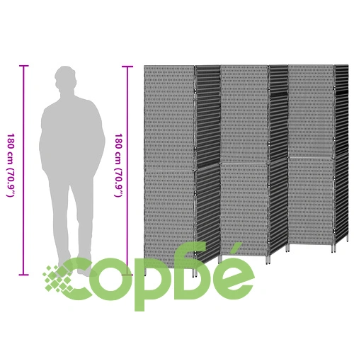 Дървен сгъваем параван за стая - Бежов, 180 см, 6 панела ➤ топ цена ➤ sorbe.bg